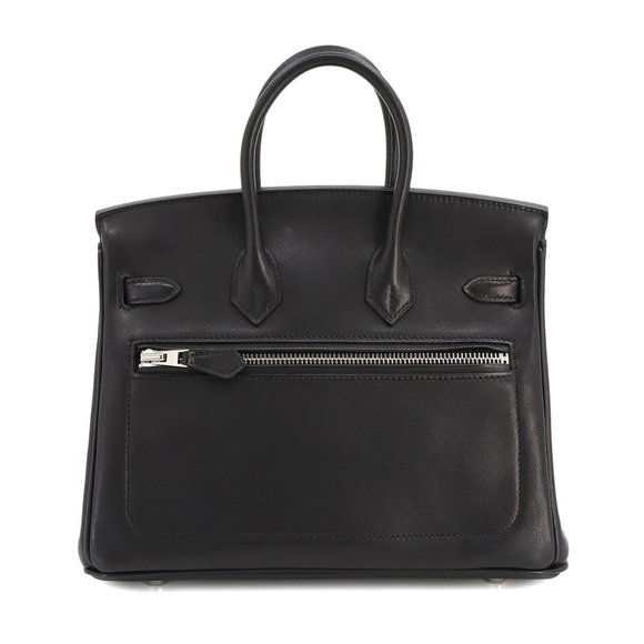 Hermes Birkin 25 Rock Hand Bag Volupt Black B Stamp Silver Hardware - Picture 2 of 10
